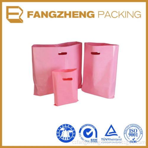 LDPE Material and LDPE Plastic Type die cut plastic bags/PE plastic Material and die cut bags/die cut shopping bags
